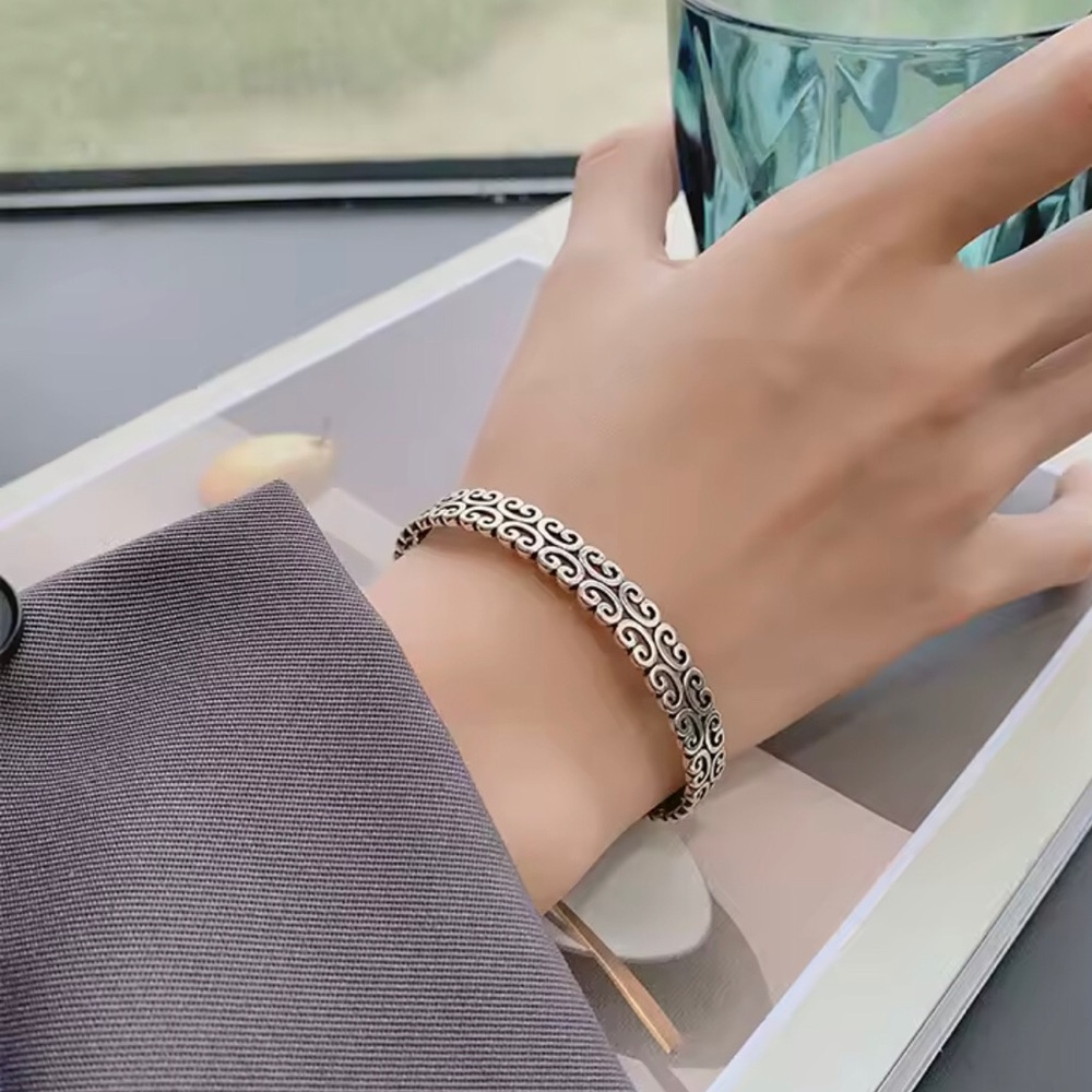 Sterling Silver Scrollwork Bracelet